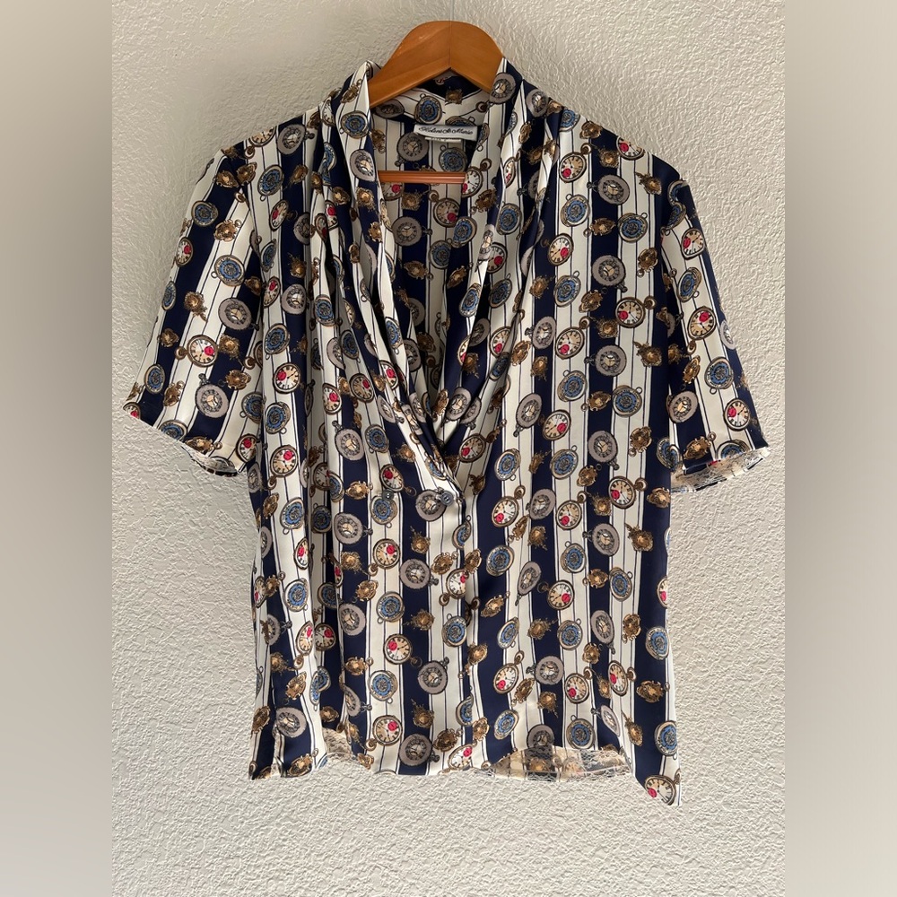 Vintage low neck Helené St. Marie Blouse
